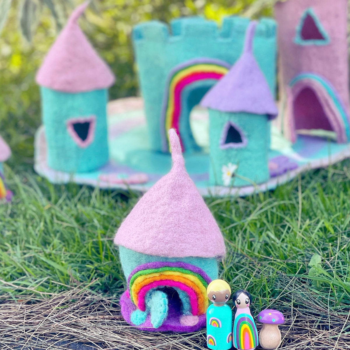 Peg and Felt play sets Weewoodenwondersnz