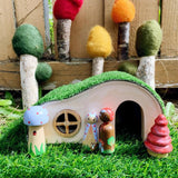 Cottage with toadstool kids