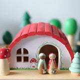 Toadstool girls with cottage