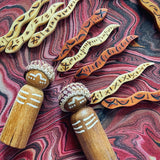 Aboriginal peg with Handcarved snake